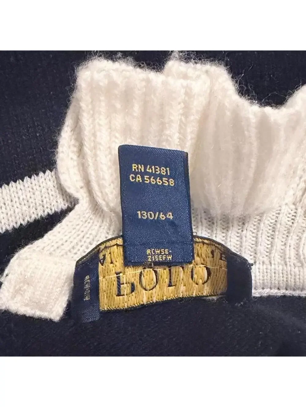 Polo Ralph Lauren Girls Striped Cashmere-Blend Dress 7Y